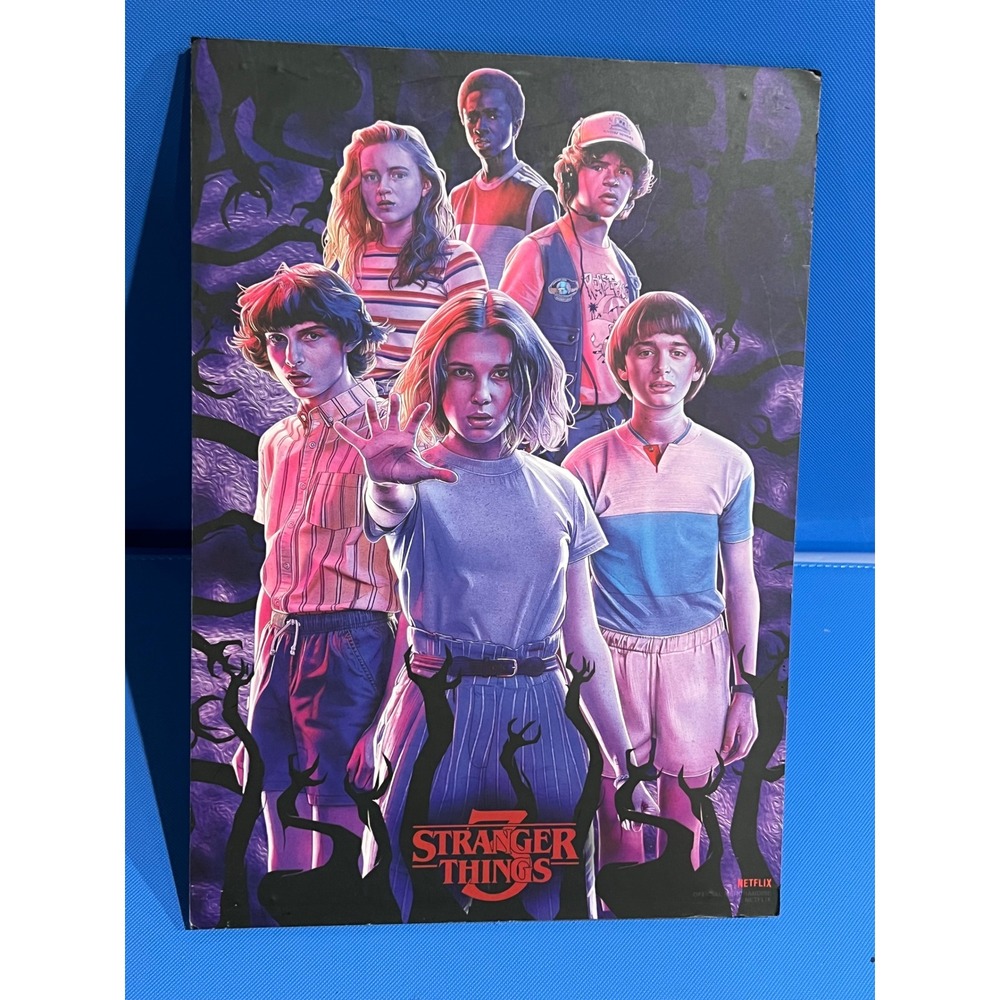 Stranger Things 3 Wood Mounted Wall Art Trends International Netflix 8.5x12